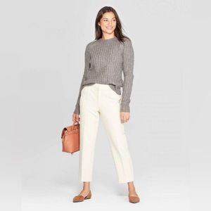 A New Day | Women's Long Sleeve Crewneck Rib-Knit Pullover Sweater | Size M